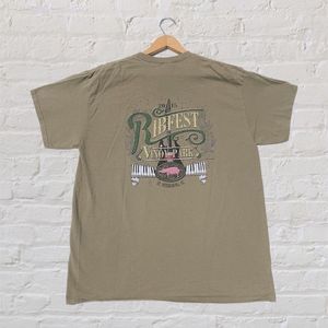 2015 Ribfest T-Shirt Double Sided Size Large
